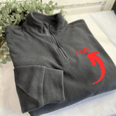 Fleece Sweater with Logo embroidery on heart